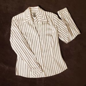 Nine West Striped Button Down